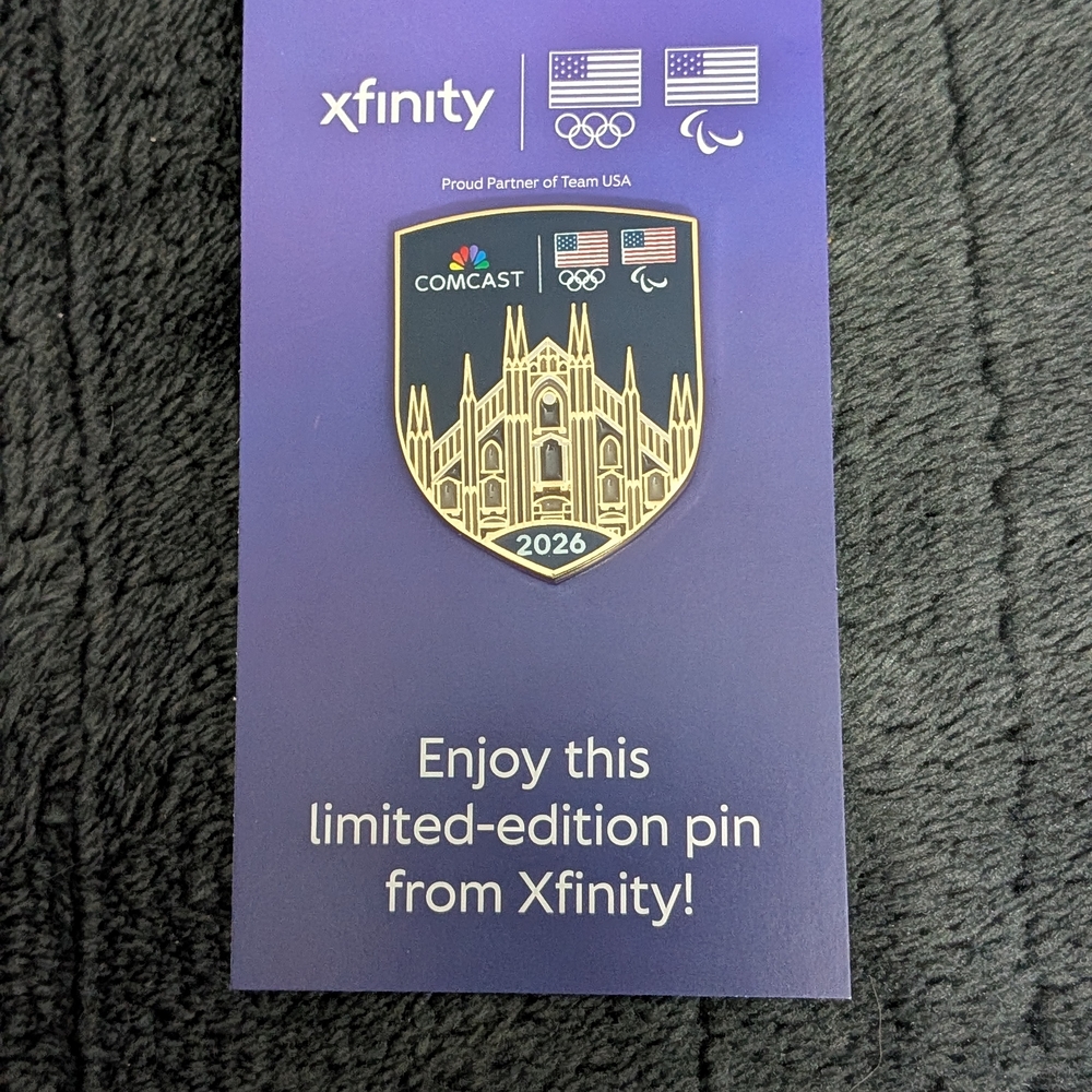 Xfinity Limited-Edition 2026 Olympics Commemorative Pin - Black & Gold
